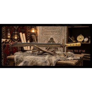 Fatih Sultan Mehmet'in Altın İşlemeli Koleksiyonluk Tören Kılıcı