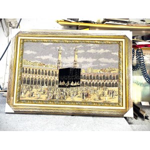 Yeni Kabe Goblen Tablo -  Estetik Gold Çerçeveli 85*126 