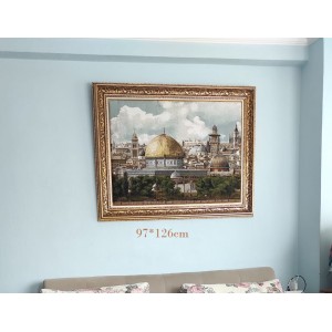 Kudüs Temalı Mescid-i Aksa Lüks Goblen Tablo 97*126cm 