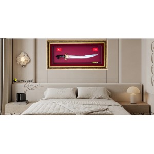 Kurtbaşlı Üçhilalli Kılıçlı Tablo