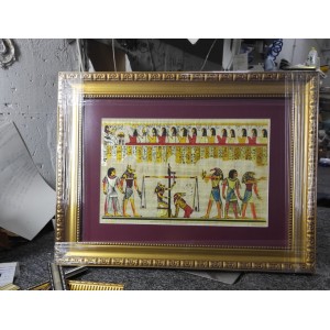 Orjinal Papirus'e  Mısır Antik Dönem Baskılı Hediyelik Tablo
