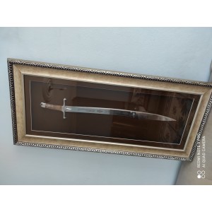 Gerçek Türk Kılıçlı Gümüşi Çerçeveli Hediyelik VİP Tablo