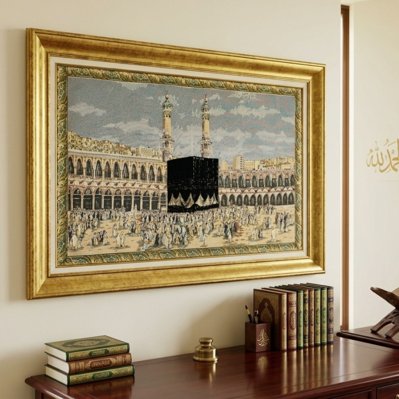Yeni Kabe Goblen Tablo -  A Gold Çerçeveli 85*126