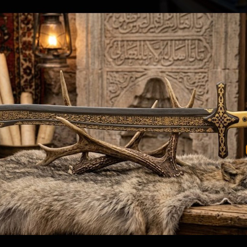 Fatih Sultan Mehmet'in Altın İşlemeli Koleksiyonluk Tören Kılıcı