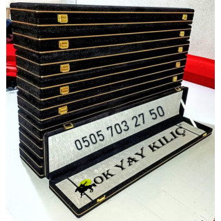 Lüx Boy Kadife Kılıç Kutusu - Siyah